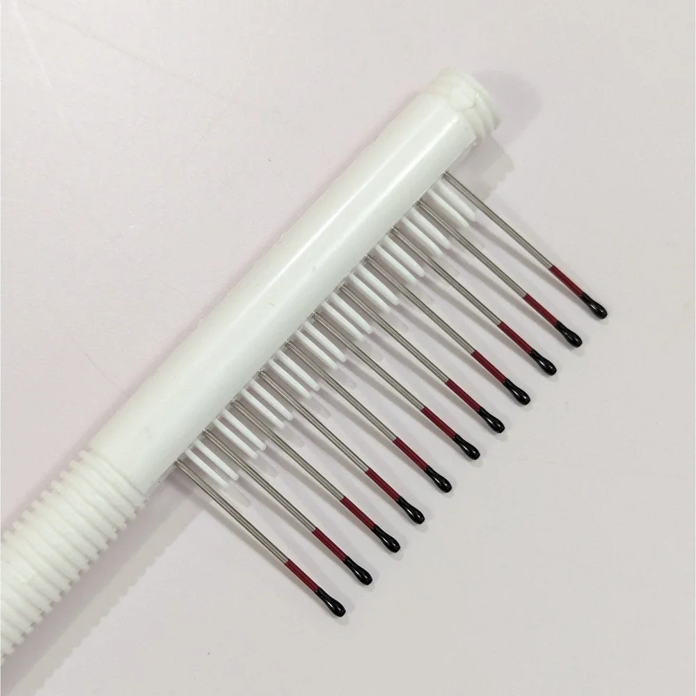 Mebco Hair Pick Comb Double Dipped Metal Teeth Rat Tail Handle Teaser Vintage